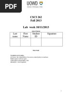 CSCI262 Autumn2013 Workshops Lab 5 PDF