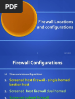 Firewall Locations and Configurations