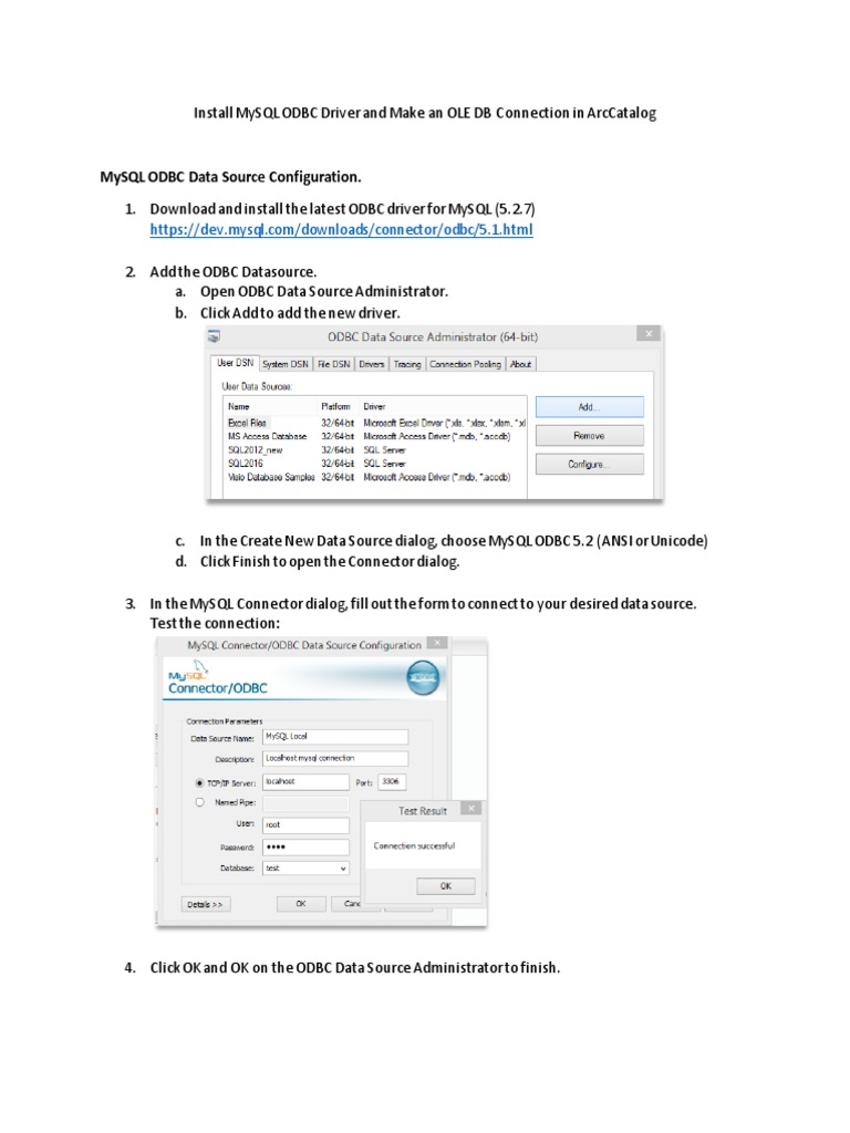 Mysql Odbc Data Source Configuration | PDF