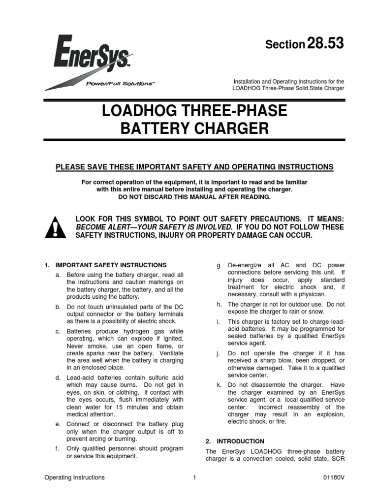 LOADHOG Charger Operating Instructions | PDF | Battery Charger | Fuse ...