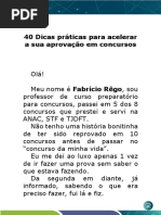 40 dicas para acelerar sua aprovação em concursos públicos.