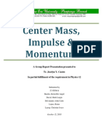 Center Mass, Impulse & Momentum