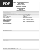 Surgical Preference Card Template | PDF
