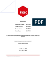 El Sistema Financiero Internacional - La Crisis de 2008, Presente y Perspectivas Mundiales