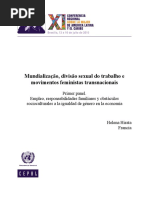 Mundialização do trabalho e movimento feminista