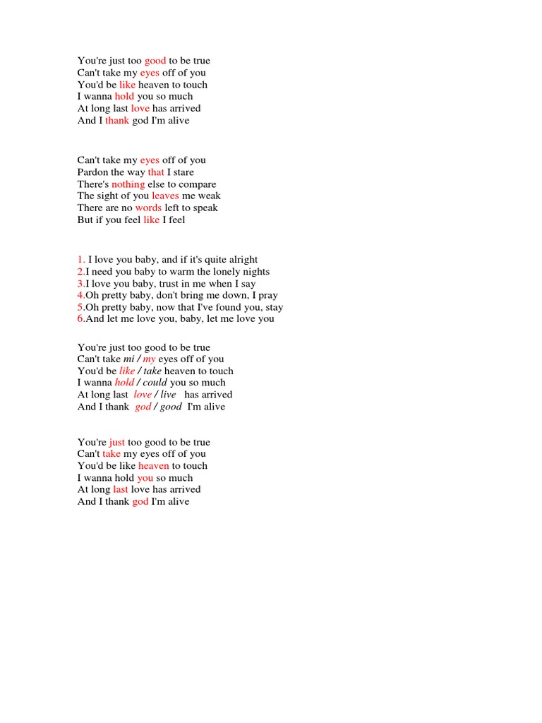 I Love You Baby And If It S Quite Alright Remix Lyrics
