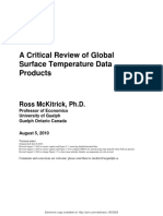 A Crtitical Review of Global Surface Temperature Data (McKitrick 2010)