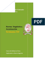 Material Semana 15 de (Lenguaje y Literatura) (Norma Lingüística. Acentuación) Versión PDF