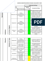 Matriz de Riesgos y Peligros Ejemplo PDF