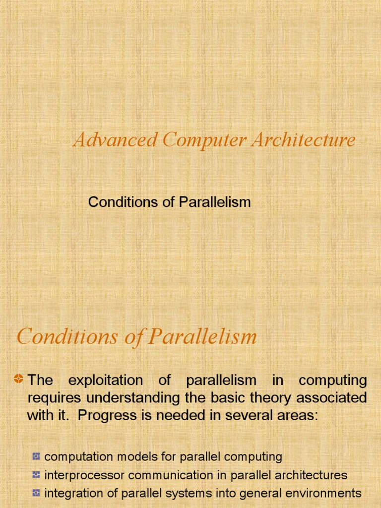 Advanced Computer Architecture: Conditions of Parallelism | PDF ...
