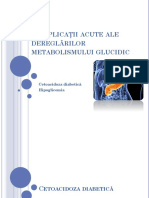 Complicaţii Acute Ale Dereglărilor Metabolismului Glucidic