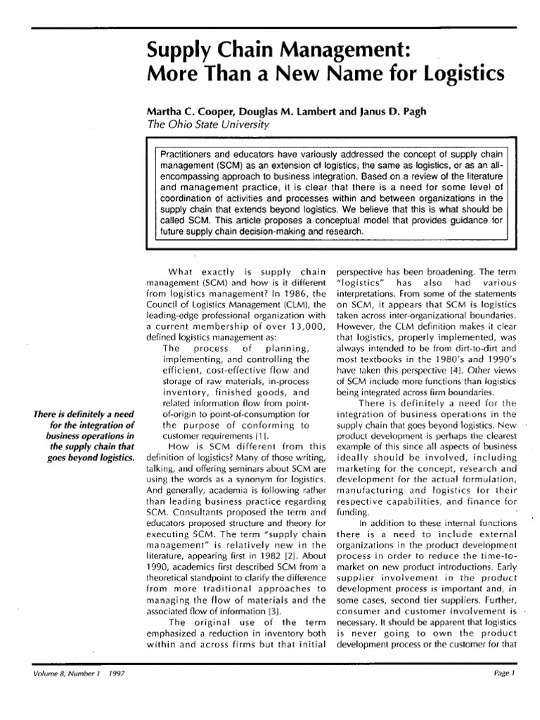Understanding Supply Chain Management | PDF | Business