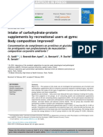 Intake of Carbohydrate-Protein Supplements by Recreational Users at Gym Body Composition Improved