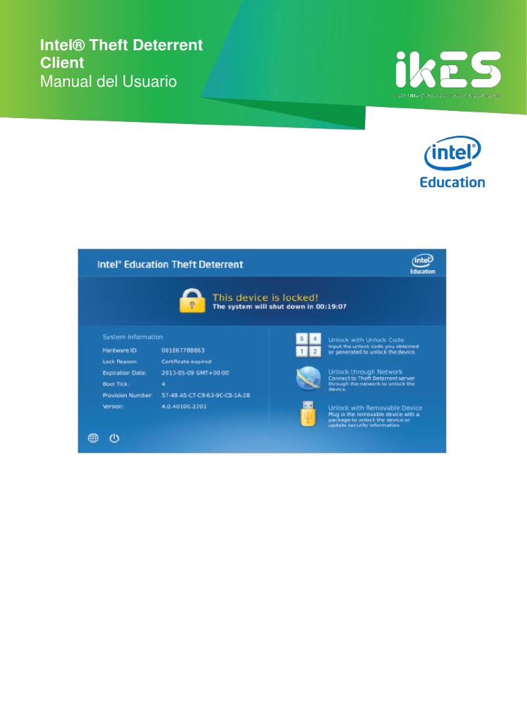 Intel Education Theft Deterrent Client User Manual ES PDF Server