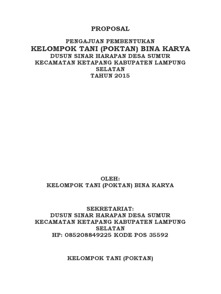 PROPOSAL Kelompok Usaha Perikanan | PDF