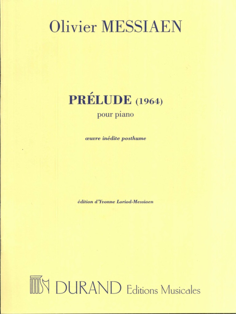 Prélude (1964) (Pour Piano) | PDF | Divertissement (Général)