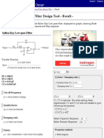 Sallen-Key Low-Pass Filter Design Tool - Result