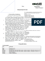 Interpretação de texto sobre biotecnologia e ciência