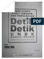 Kunci Dan Pembahasan Detik-Detik UN SMA Bahasa Inggris 2018