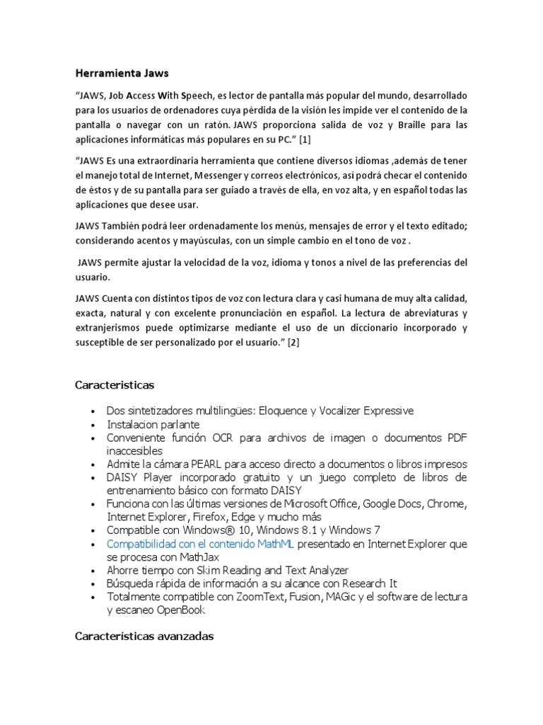 Herramienta Jaws | PDF | Microsoft Windows | explorador de Internet