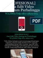 (PROFESIONAL) Jasa Edit Video Instagram Purbalingga, WA/SMS/Telp 0811-2829-003