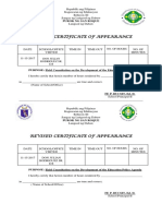 Certificate of Appearance - VBP