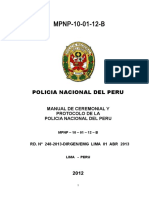 Manual Ceremonial y Protocolo Policía Nacional Del Perú