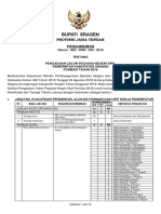 Pengumuman CPNS 2018 Kabupaten Sragen