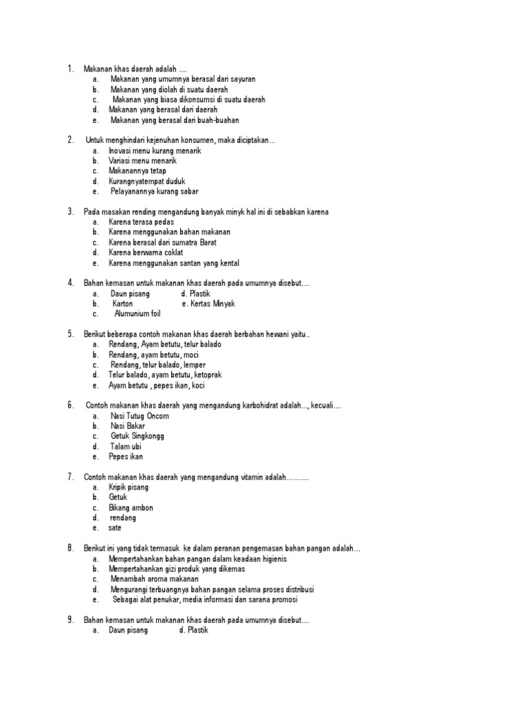 Bahan Kemasan Untuk Makanan Khas Daerah Pada Umumnya Disebut Sekilas Bahan