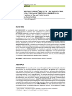 Anatomical Features of The Oral Cavity in Users With Specific Characteristics