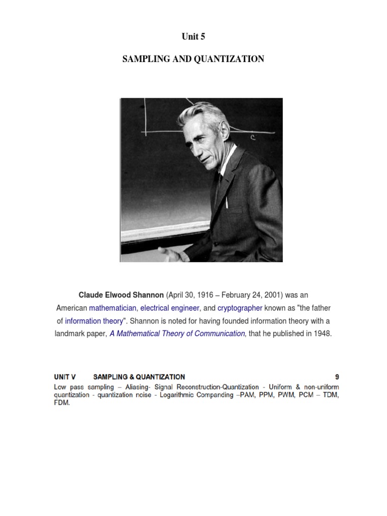 Logarithmic Companding in PCM Systems | PDF | Discrete Time And ...