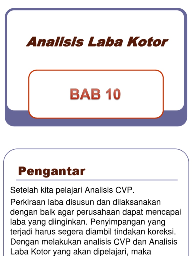 Materi 13 14 Akbi Ii Analisis Perubahan Laba Kotor