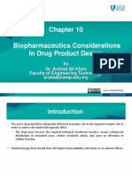 Chapter 10 Biopharmaceutics Considerations in Drug Product Design