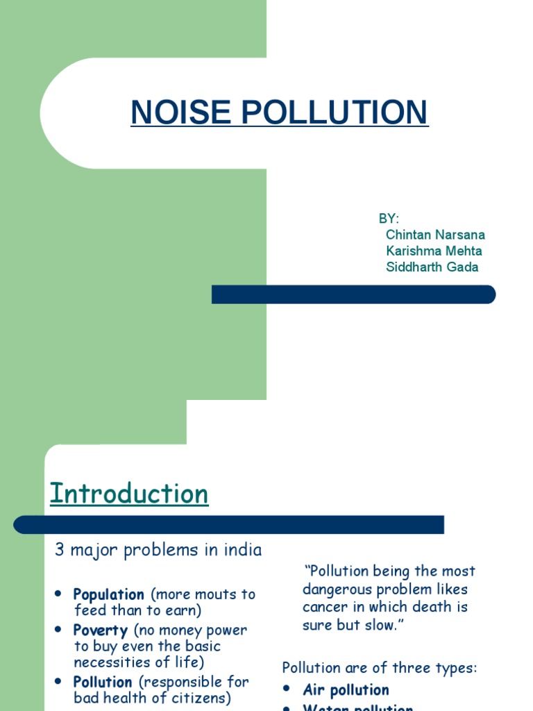 Noise Pollution in India | PDF | Pollution | Sound