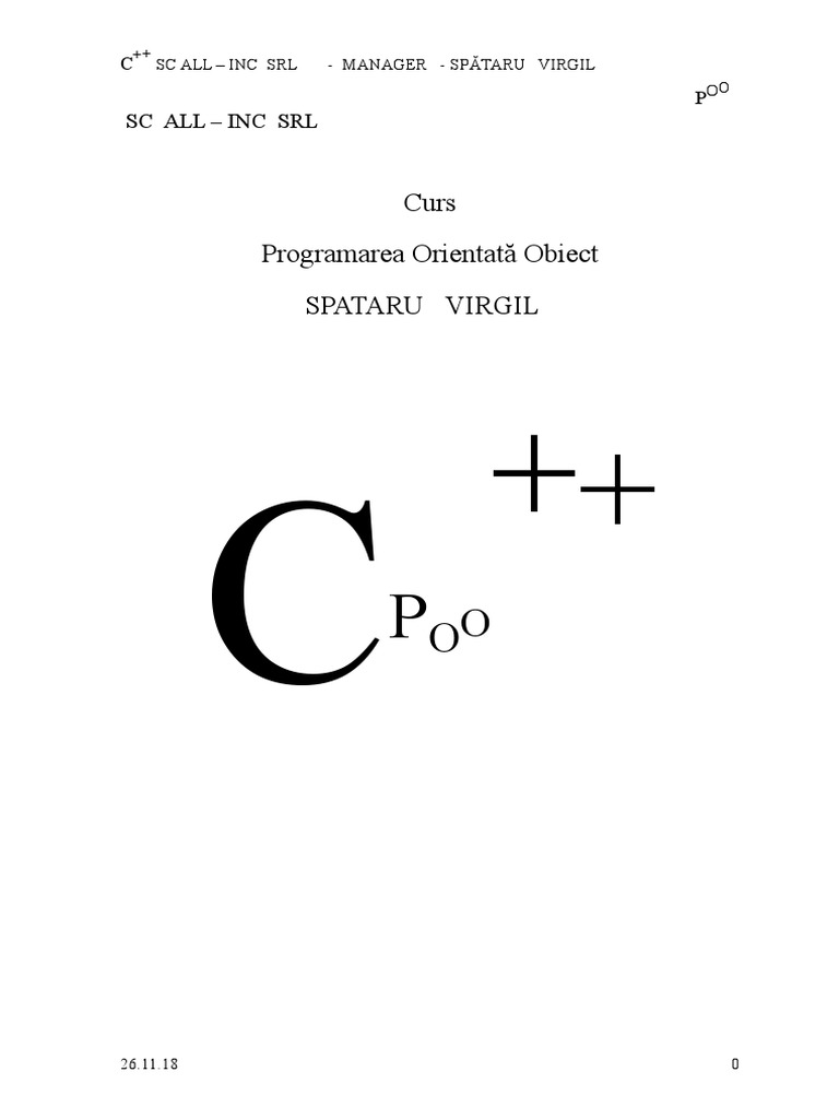 C++ Invatare Pentru Incepatori | PDF