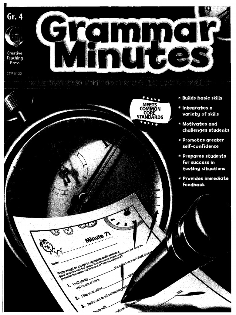 Posobie Scholastic Grammar Minutes Grade 4 | PDF