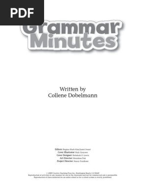Posobie Scholastic Grammar Minutes Grade 6