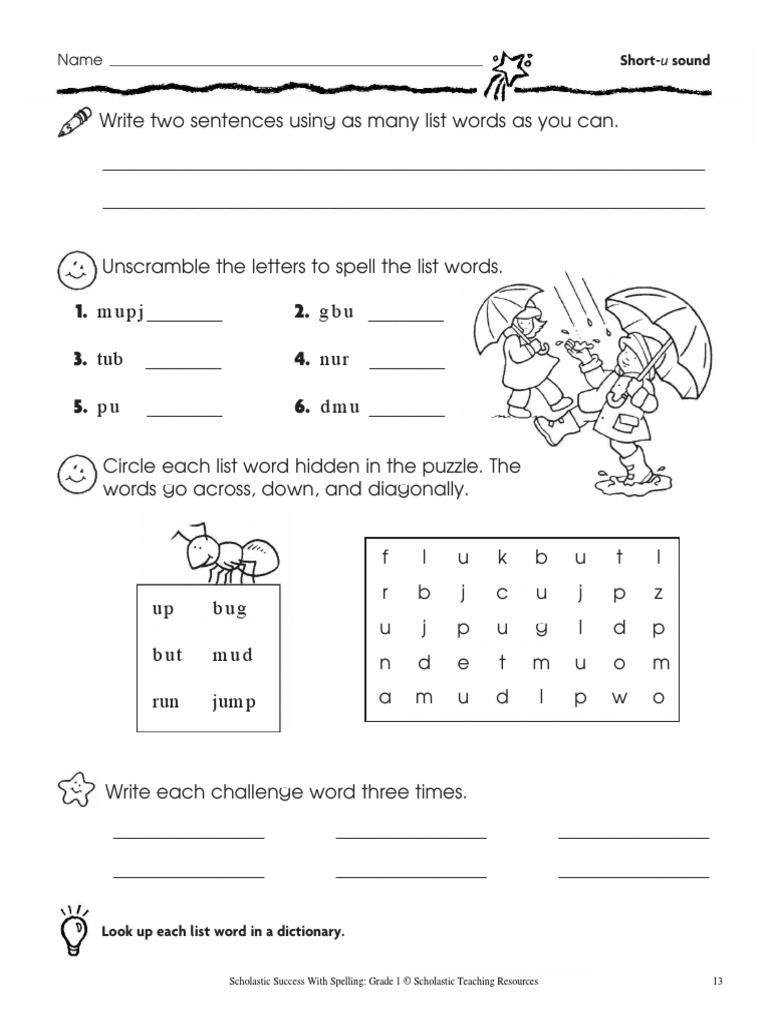 Success With Spelling Grade 1 | PDF