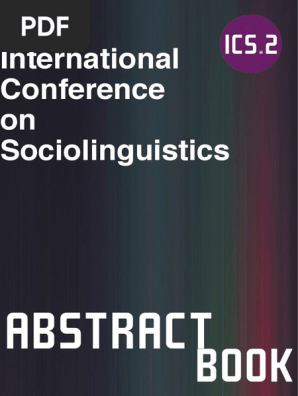 Ics2 Abstract Book 2018 Sociolinguistics Linguistics Images, Photos, Reviews