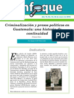 ENFOQUE No. 54 Criminalización y Presos Políticos en Guatemala Una Historia de Continuidad PDF