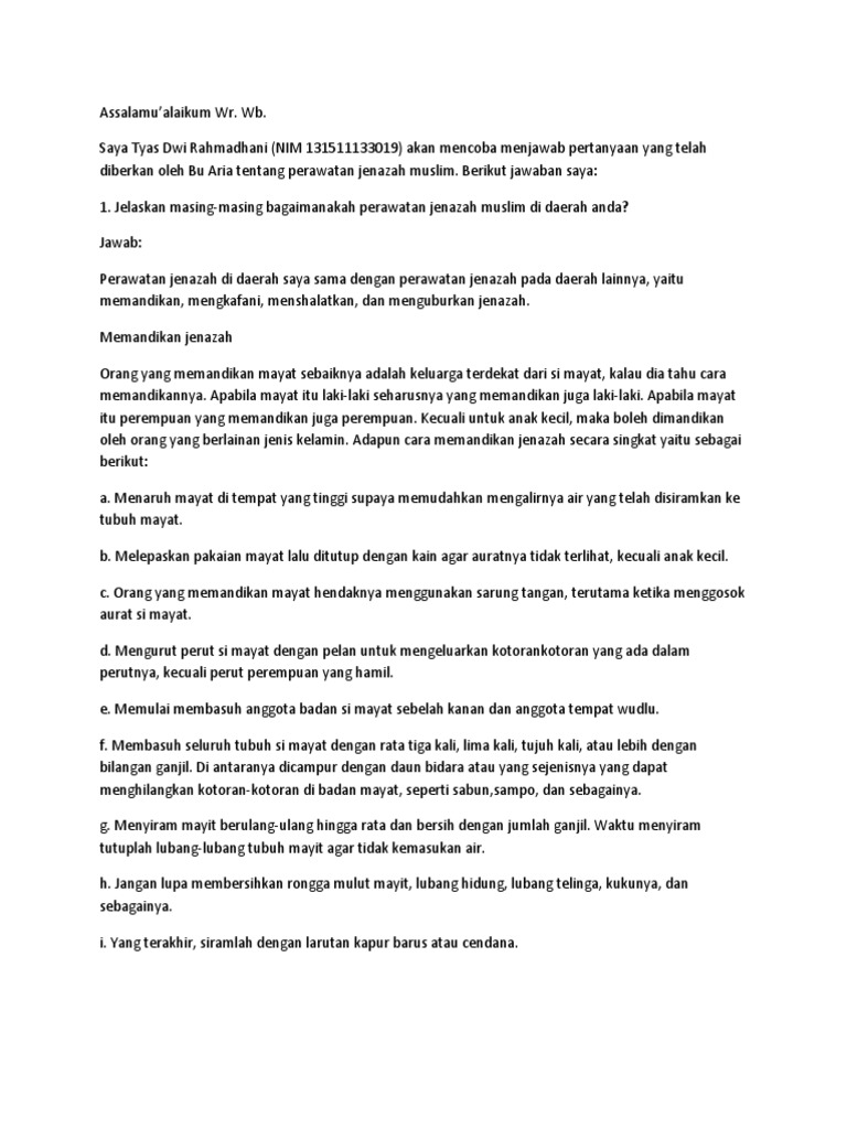 Perawatan Jenazah Pdf