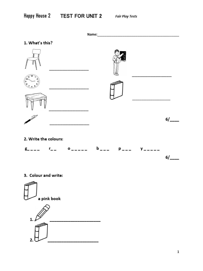 Happy House 2 Test 2 PDF