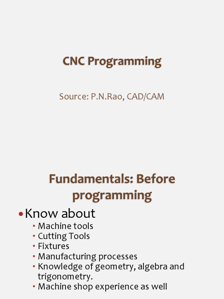 CNC Programming | PDF | Machining | Numerical Control