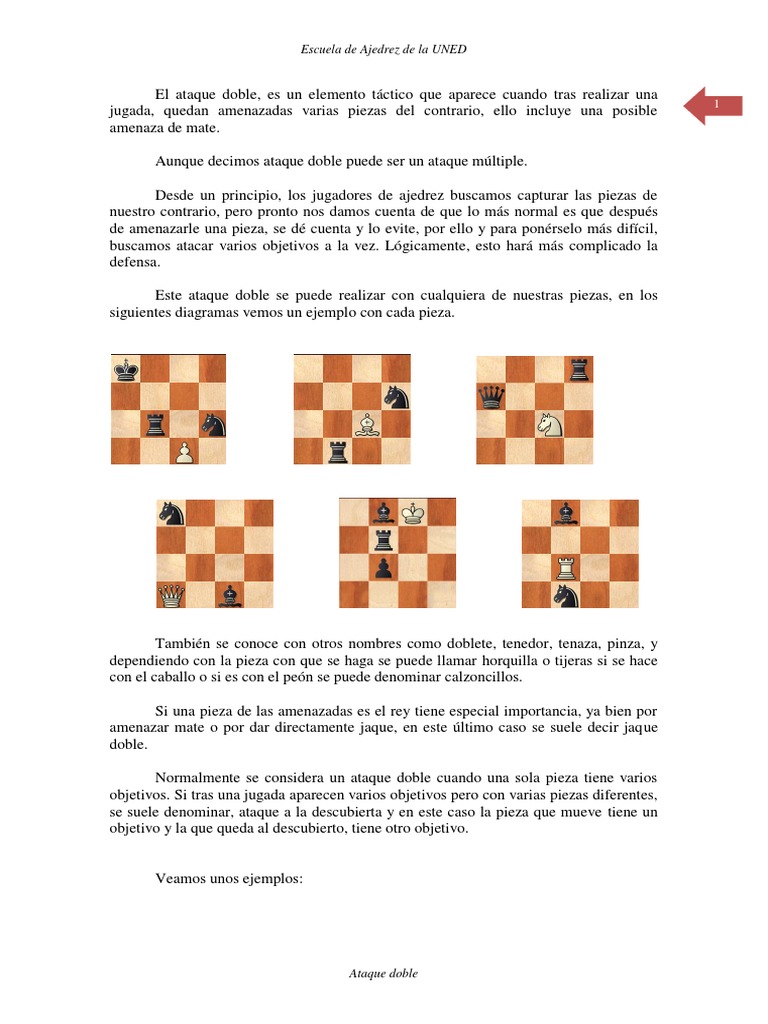 Estrategias del Ataque Doble en Ajedrez | PDF | Juegos de habilidad ...