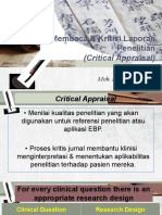 Membaca & Kritisi Laporan Penelitian: (Critical Appraisal)