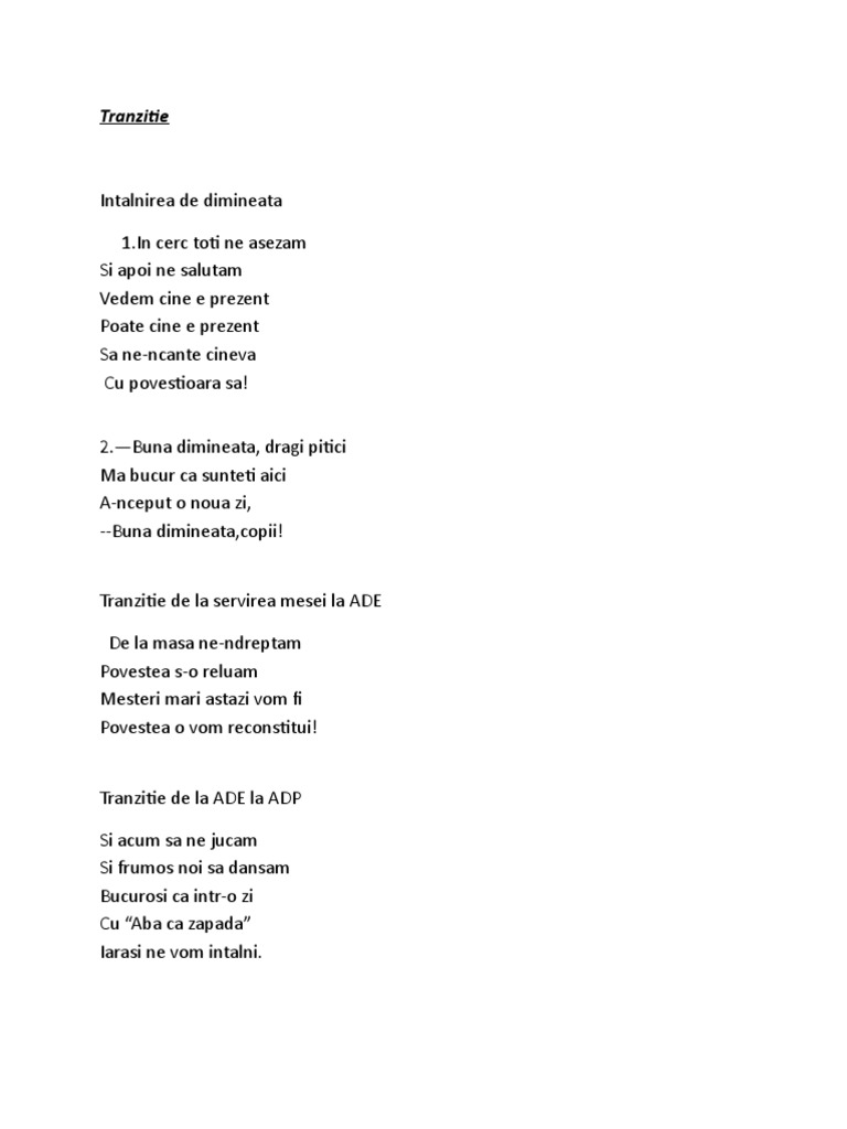 Tranzitii | PDF