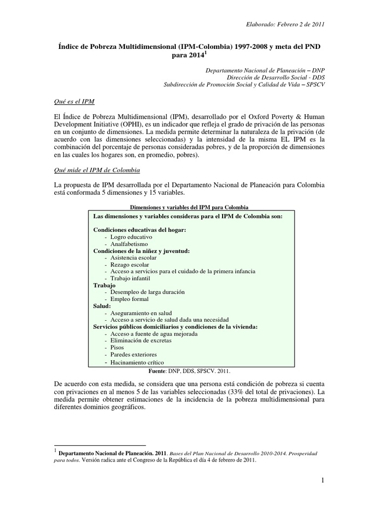 Reducción de Pobreza en Colombia 1997-2008 | PDF | Pobreza | Pobreza e ...