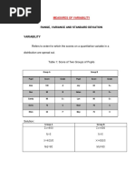 Measures of Variability