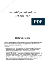 Definisi Operasional Dan Definisi Teori