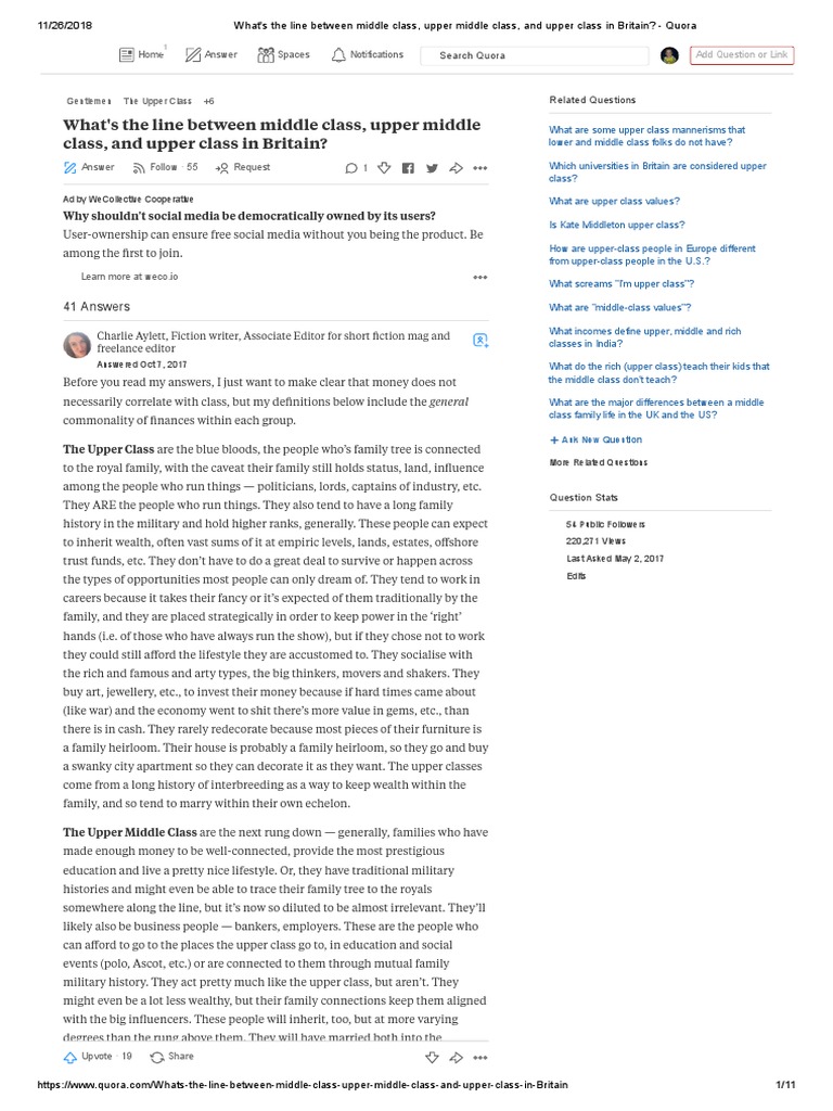 What's The Line Between Middle Class, Upper Middle Class, and Upper